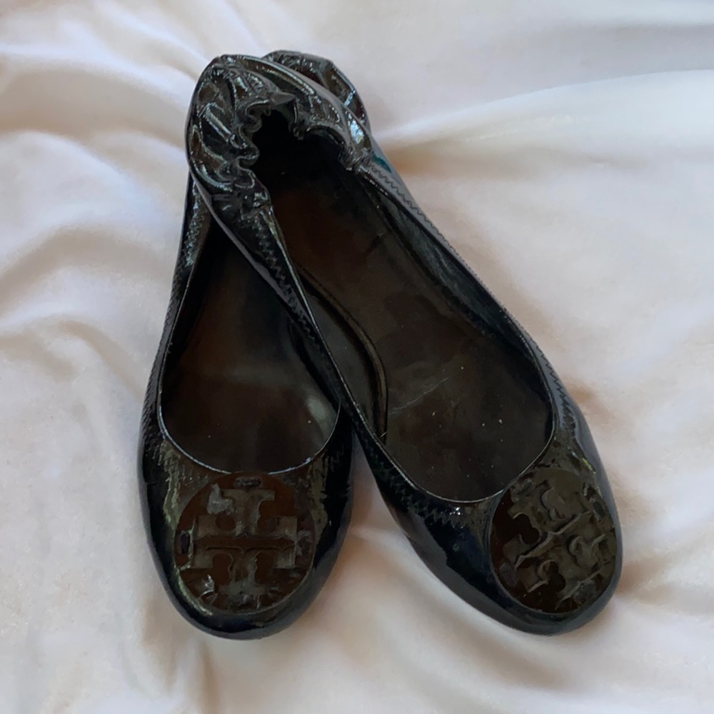 Tory Burch black leather ballet flats